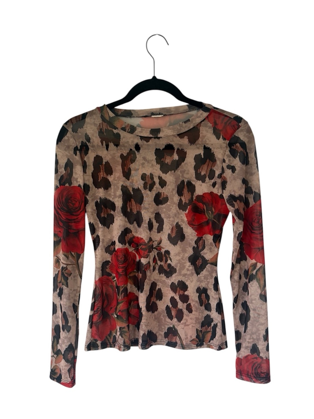 Libby Loves Zoe Rose & Leopard Print Top